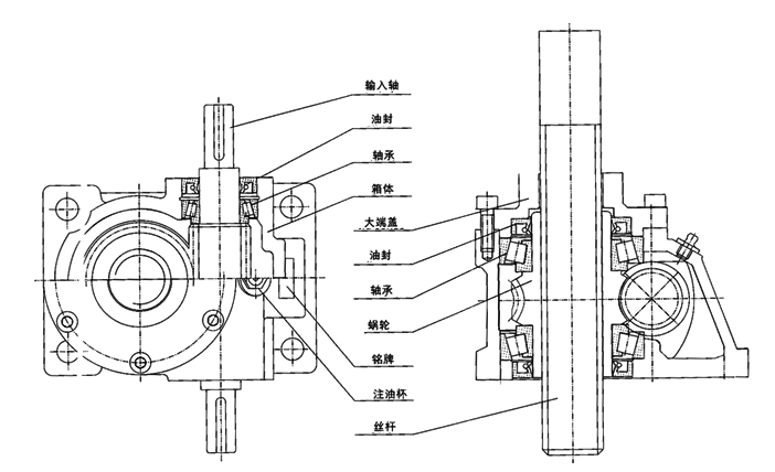 JRSS螺旋絲杠升降機結構圖